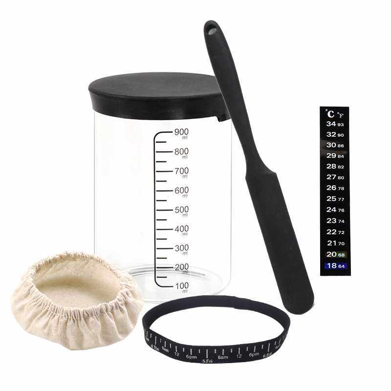 天然酵种鲁邦种波兰种带刻度耐高温透明玻璃发酵罐家用酵母培养皿