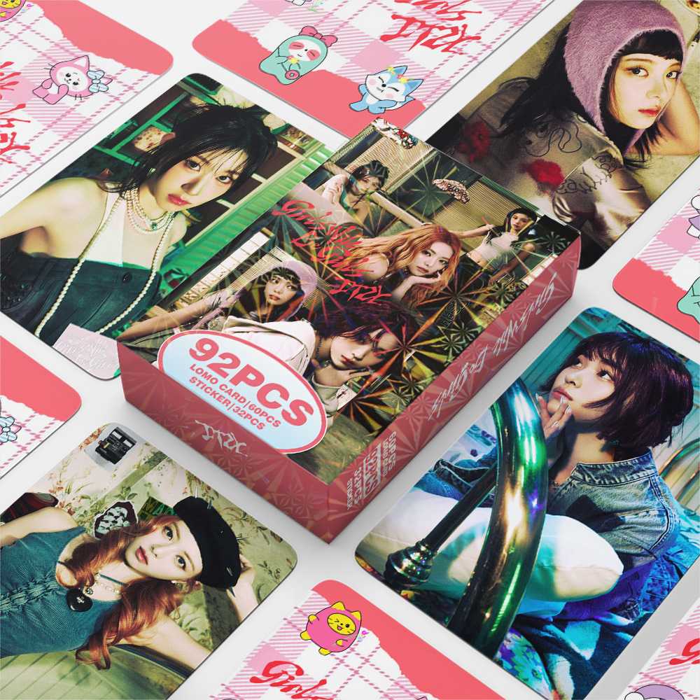 92张明星小卡ITZY新专Girls Will Be Girls贺卡写真照片卡LOMO卡