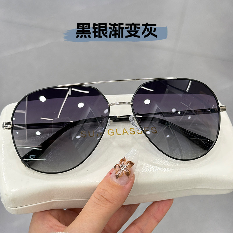 大框飞行员墨镜男款高级感开车驾驶专用太阳眼镜蛤蟆镜偏光镜钓鱼