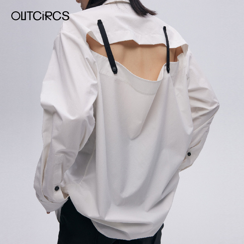 OUTCIRCS宽松极简后背细节衬衫