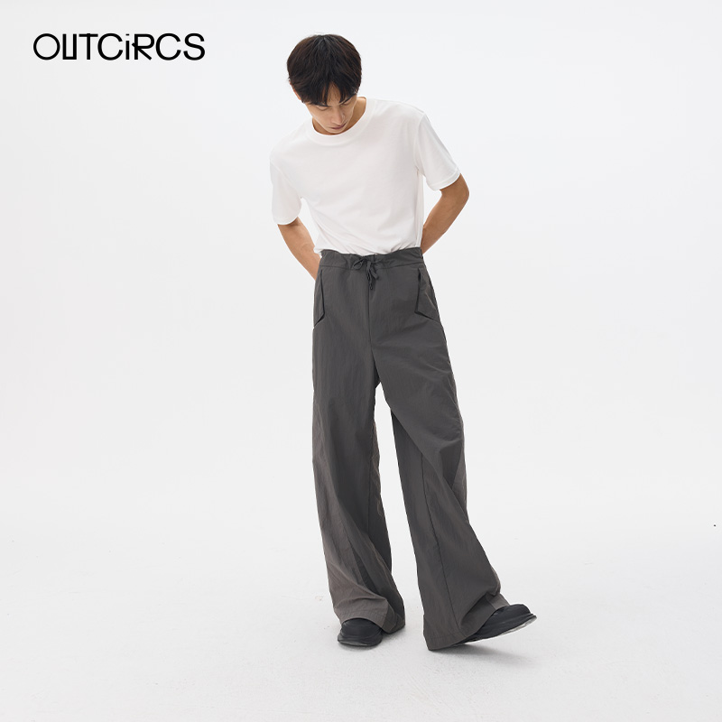 OUTCiRCS几何开口运动阔腿裤