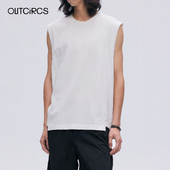 INSIDE背心短袖 夏季 新款 OUTCIRCS 男纯棉宽肩时尚 宽松感T恤