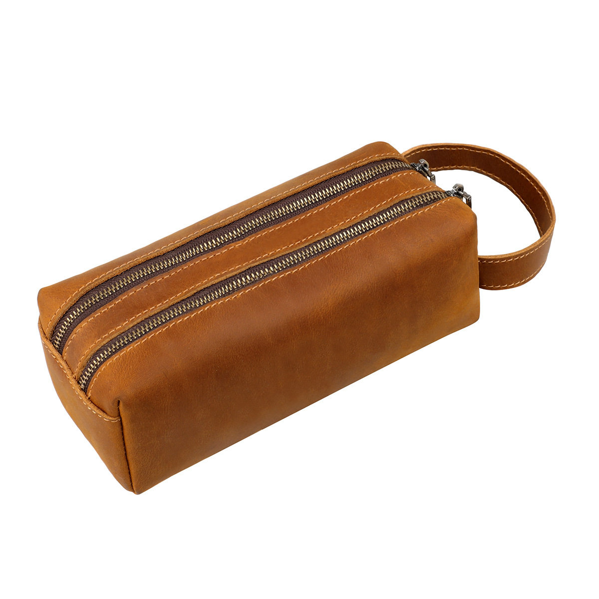 头层牛皮多功能数码收纳包数据线手机充电器头电子配件多功能配件包收纳包手提笔袋真皮