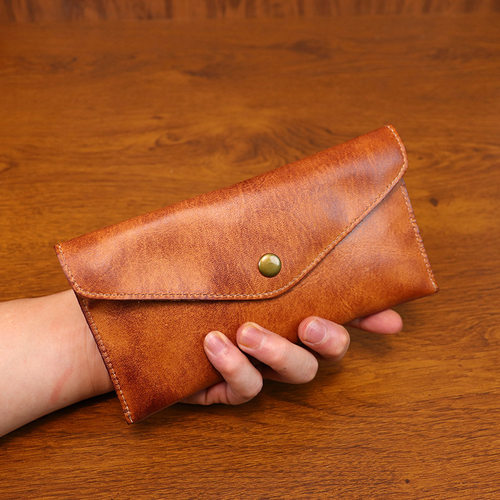 新款头层牛皮手机包男女士简约