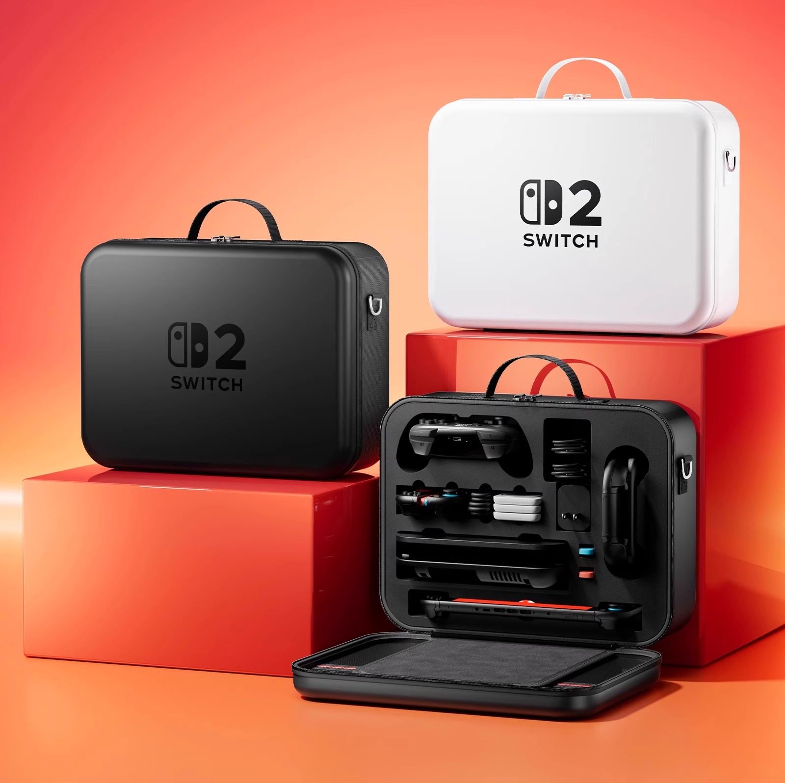 switch2代收纳包适用任天堂switch ns2代保护套大容量全套ns2游戏机卡带盒手柄壳游戏机箱配件包硬壳单肩背包