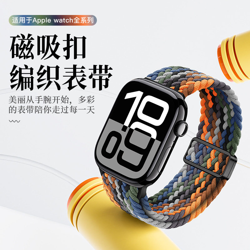 AppleWatch尼龙编织磁吸表带图片