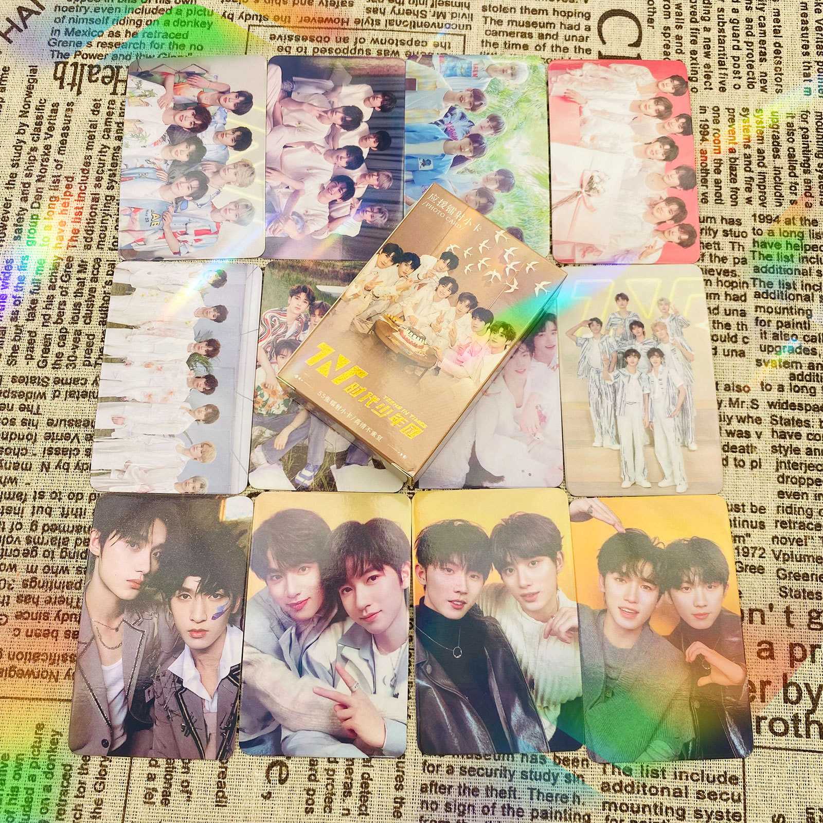 时代少年团镭射小卡55张高颜值周边不重复三寸高清拍立得LOMO卡片