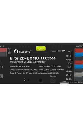 GLEDOPTO精英系列带以太网接口ESP32WLED幻彩type-c供电控制器