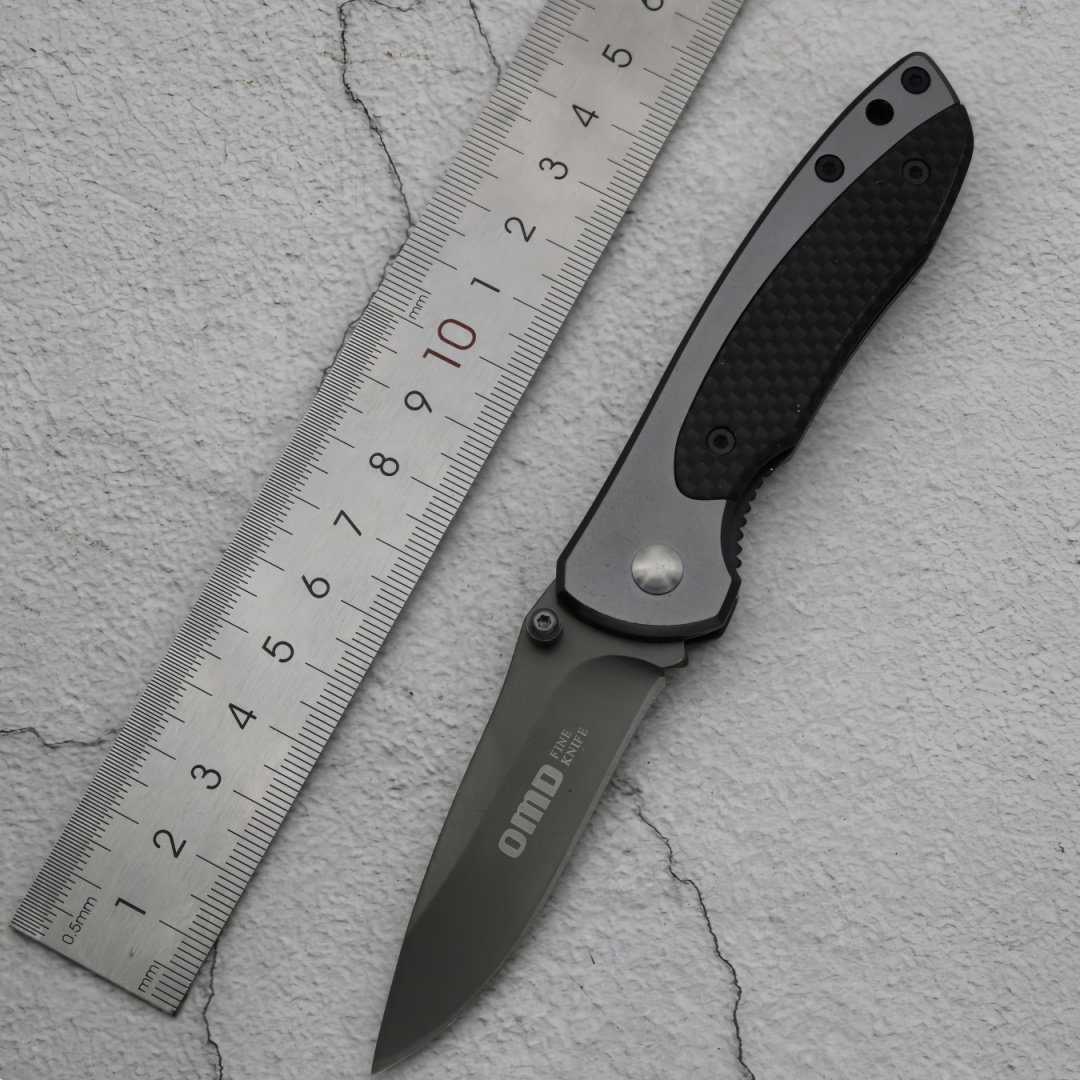 欧美达老款碳纤维柄折叠刀OMD3916锋利折刀露营工具刀家用水果刀,厨房/烹饪用具,蔬果刨丝器/瓜果刀,淘宝优惠券,粉丝福利购,淘宝优惠卷