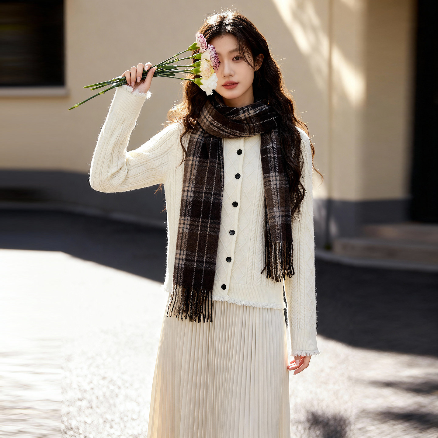 ROCOCO/洛可可绞花肌理针织开衫女复古圆领单排扣宽松毛衣外套,女装/女士精品,毛衣,淘宝优惠券,粉丝福利购,淘宝优惠卷