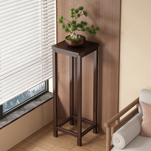 中式花架实木博古架茶室摆件仿古子客厅落地花台室内展示古董置物