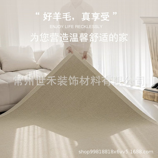 2025新款 羊毛原色纯色地毯客厅轻奢高级素色卧室地毯高端家居百搭
