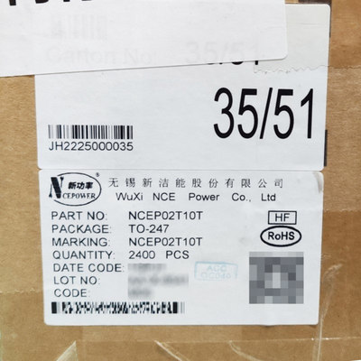 MOS场效应管NCEP02T10T 封装TO-247 N沟道 200V 100A 新洁能原厂