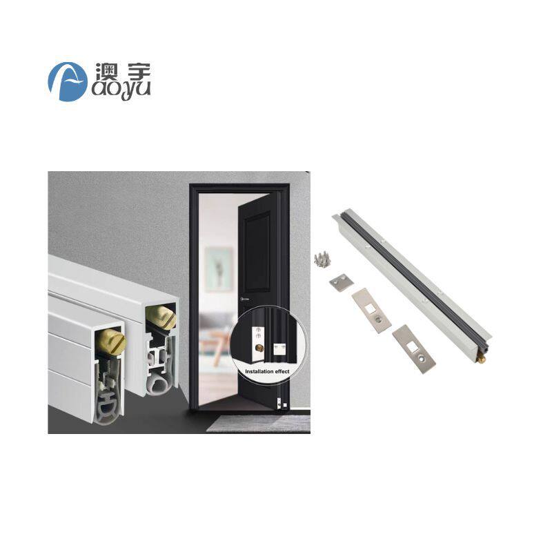 厂家直销卧室酒店木门底门缝隔音条防风防尘铝合金自动升降密封条