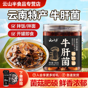 云山半  牛肝菌云南风味香菇干货野生鸡枞菌黑牛肝菌酱家用下饭菜