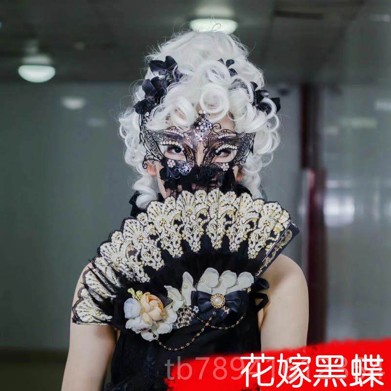 高档第五蝶人s格花嫁红蝶o假发黑贵族女王皇c后宫廷化妆舞