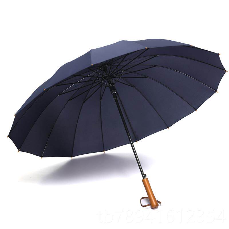 高档雨沐l男士雨伞长柄大号双人加固务暴雨防风diy告定制广o商go