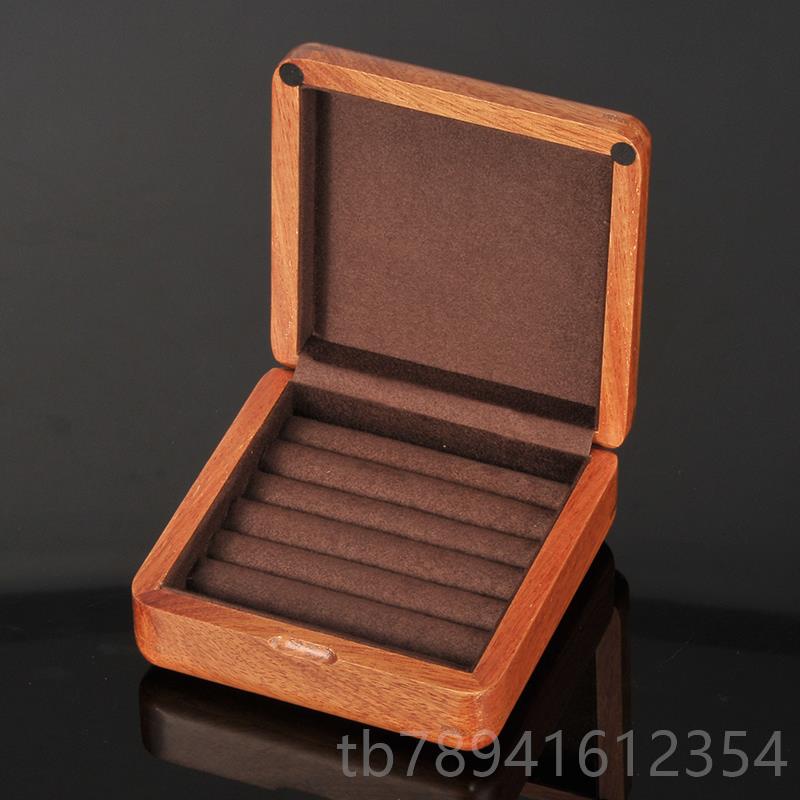 高档俪丽非洲木花梨戒指盒袖扣耳钉收藏琴弦拨片纳盒首盒饰收手饰