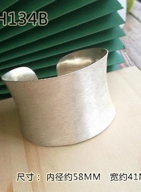 高档轻版银宽银手炼妇女纯银轻珠风格银手炼覆古泰国清迈宝个性化