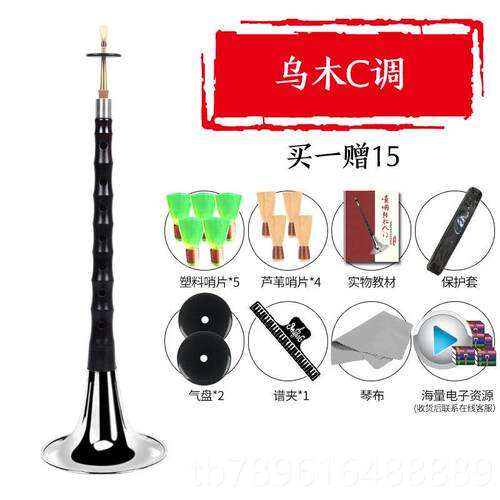 高档乌木黑檀木呐唢乐器套CEFGD调初者全老专业儿童大小号学红木