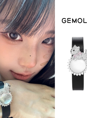 GEMOLA格莫拉 叛逆千金风甜酷原创设计甜蜜小猫咪手环项链两戴款