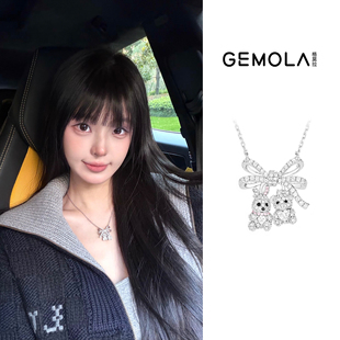 GEMOLA/格莫拉叛逆千金风蝴蝶结彼得熊小兔兔项链