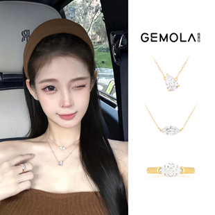 GEMOLA/格莫拉叛逆千金风金色罗马假日项链戒指