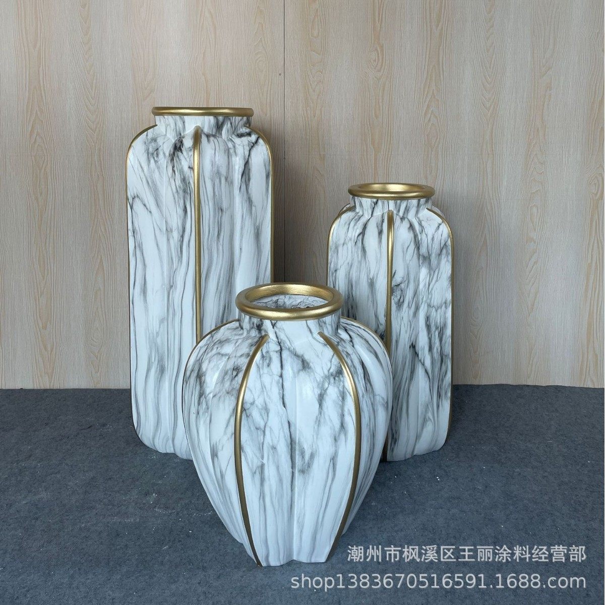 现代北欧 落地大花瓶 玻璃钢景观大理石纹花盆 家居别墅花器套装,橡塑材料及制品,其他塑料制品,淘宝优惠券,粉丝福利购,淘宝优惠卷