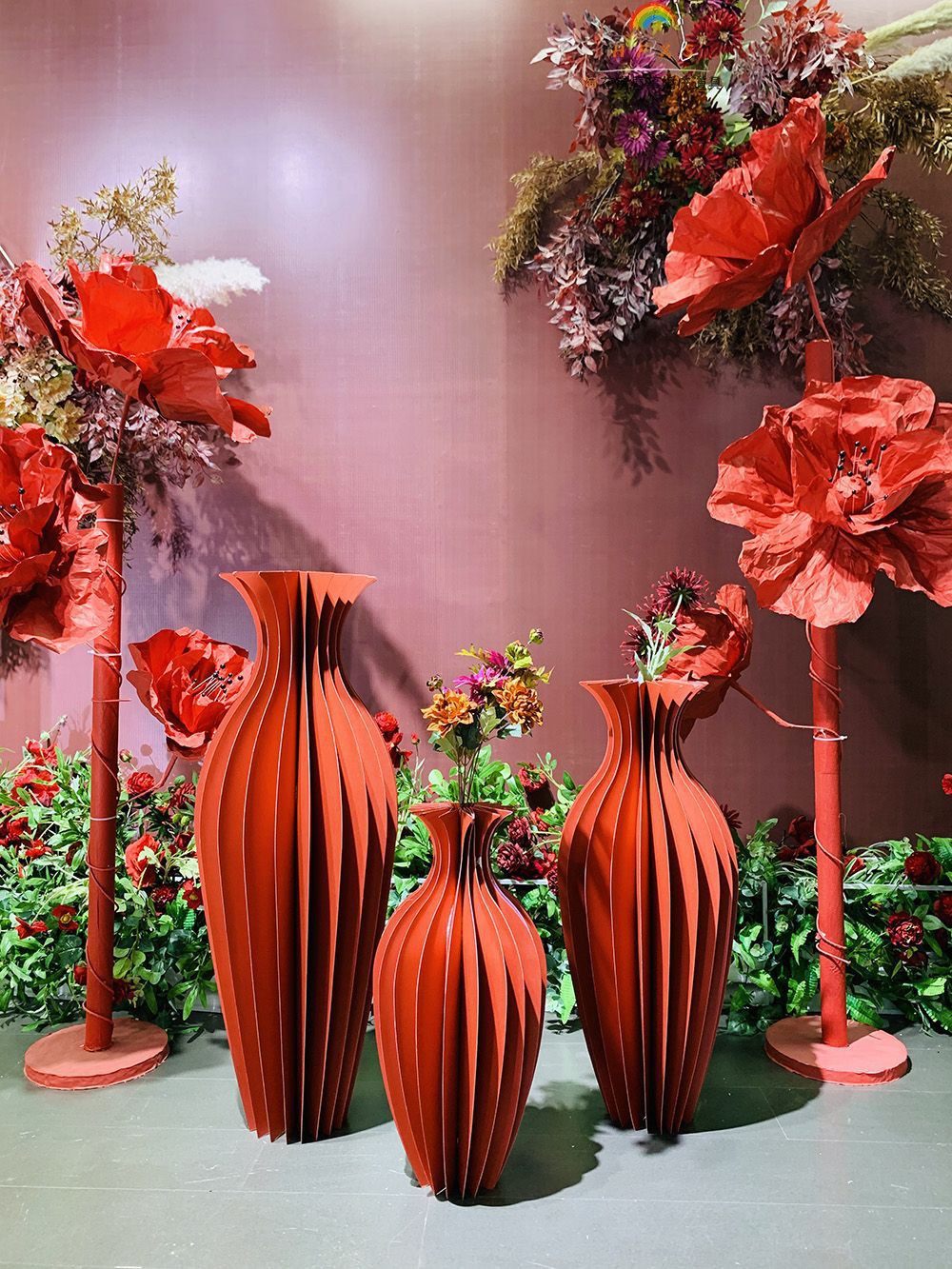 婚庆道具珠光折纸花瓶甜品台折叠装饰摆件婚礼路引橱窗展台美陈,橡塑材料及制品,其他塑料制品,淘宝优惠券,粉丝福利购,淘宝优惠卷