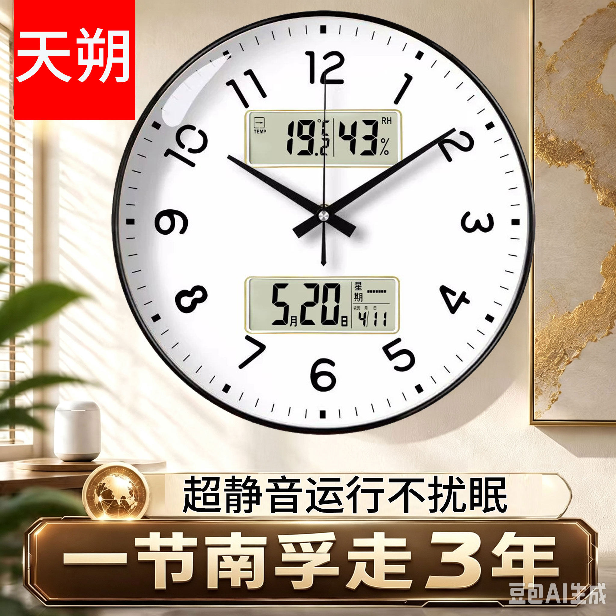 客厅静音挂钟,累计10万+收藏