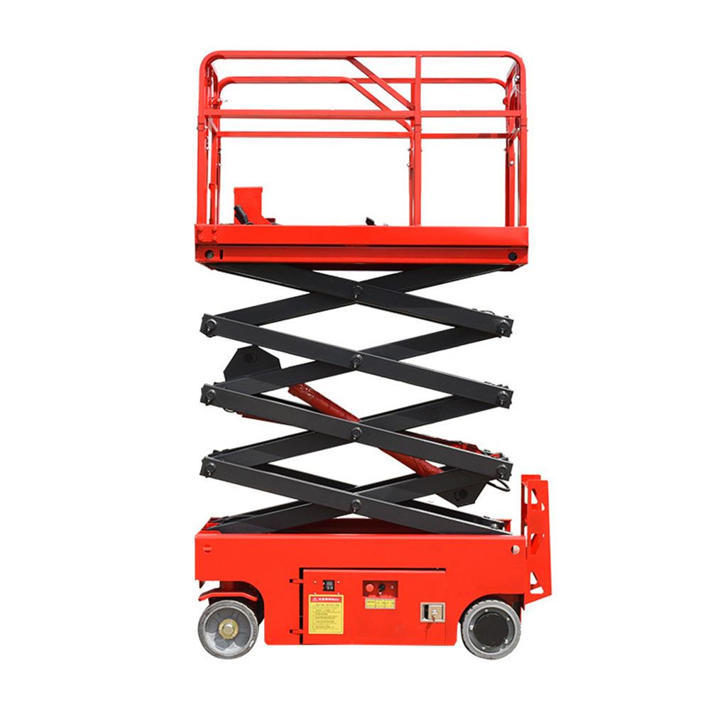 电动遥控剪叉式高空作业车自行走液压升降平台可充电全自行升降机