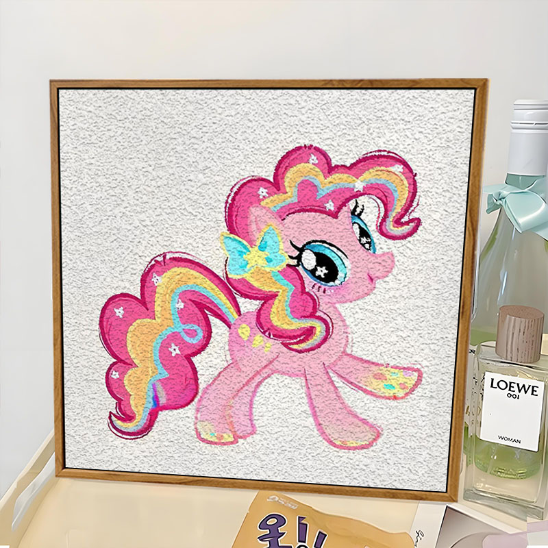 小马宝莉石英砂肌理画DIY卡通