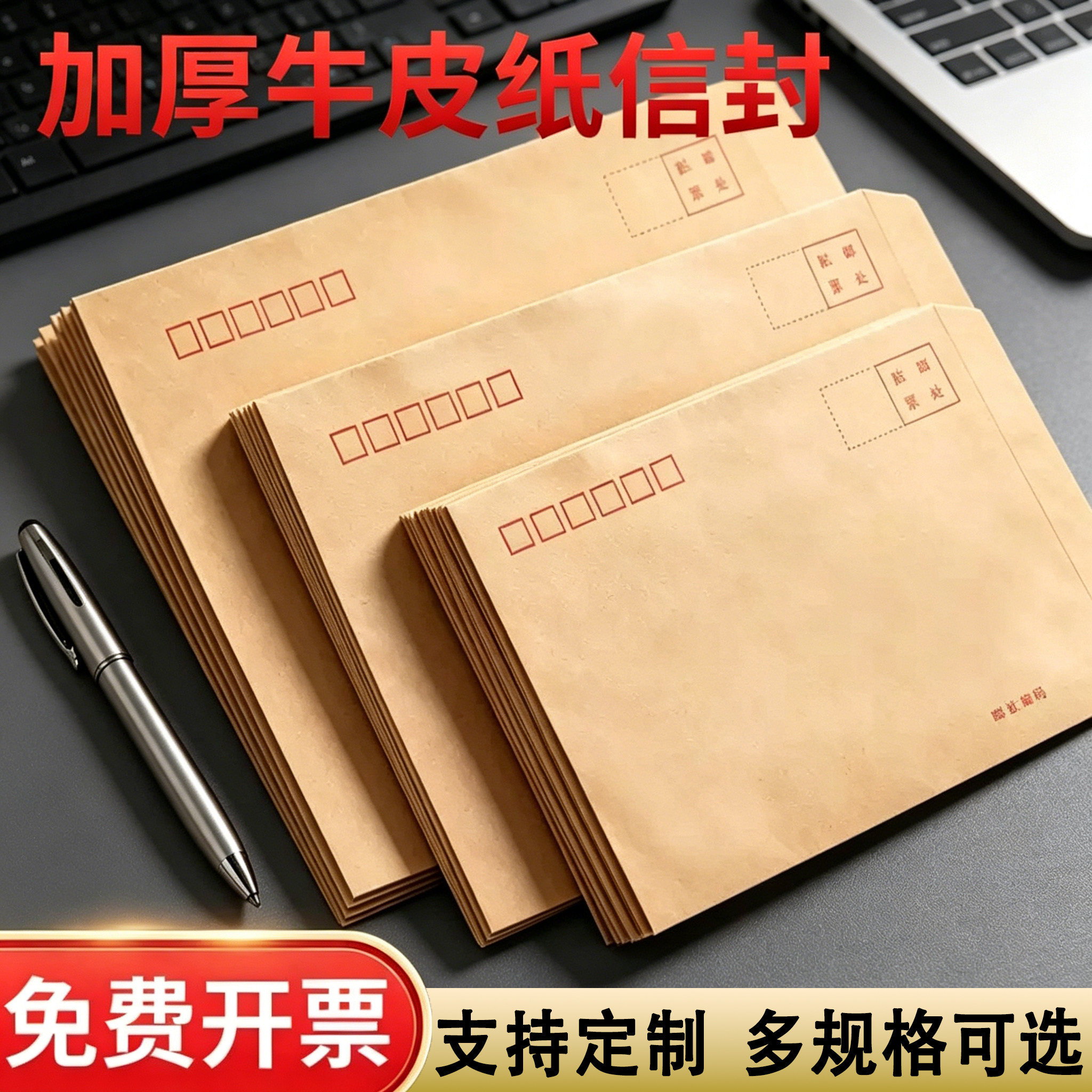 晨信带字信封加厚牛皮纸图片
