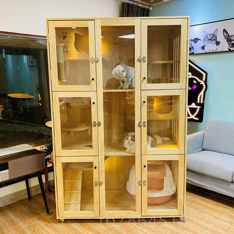 正品生态实木猫别墅大隔型水猫舍猫防展示柜猫笼猫繁育笼门开离猫,宠物/宠物食品及用品,狗笼子,淘宝优惠券,粉丝福利购,淘宝优惠卷