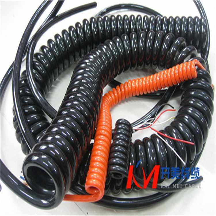 螺旋电缆插头线  电源插头线 pu螺旋线 弹簧电缆 现货生产,电子元器件市场,电源线,淘宝优惠券,粉丝福利购,淘宝优惠卷