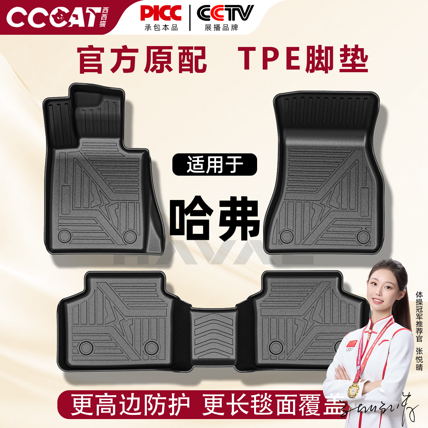 西西猫传祺GS3/GE3/GS8/GS4PLUS/GS5影豹双层专用地毯TPE汽车脚垫