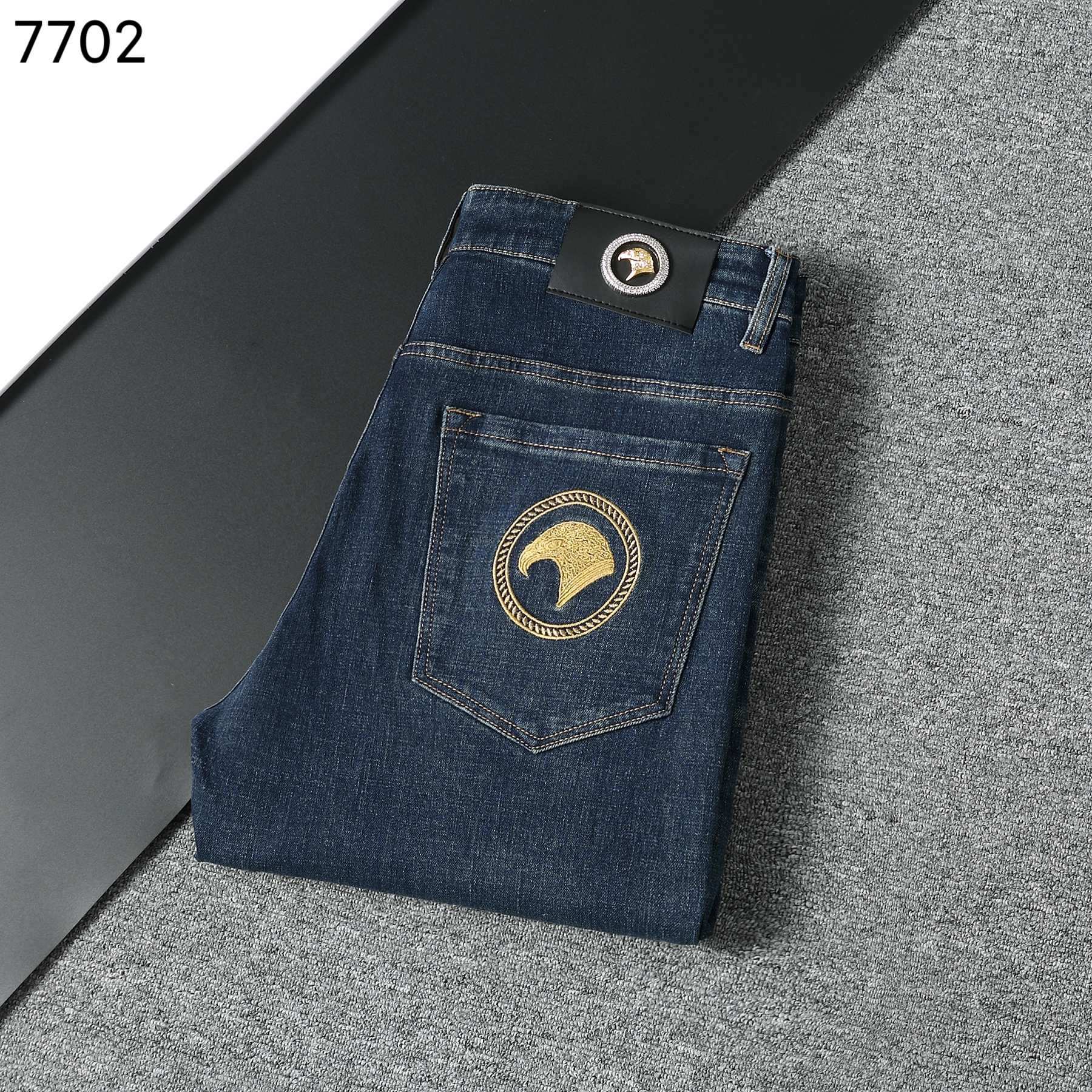 Stef*no R**ci牛仔裤2025秋冬厚新时尚SR刺绣舒适直筒30-40裤子