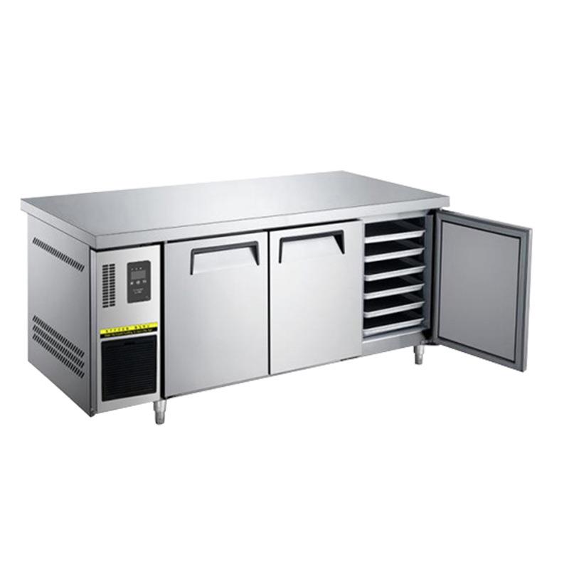 冰柜商用冷冻柜风冷卧插盘柜操作台商用不锈钢冷冻柜烤盘冰柜冰箱