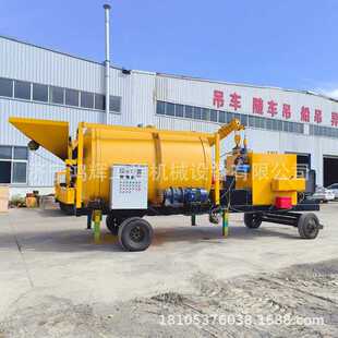 路面混合料再利用搅拌机 沥青车鸿辉 5方加热罐沥青拌合机 移动式