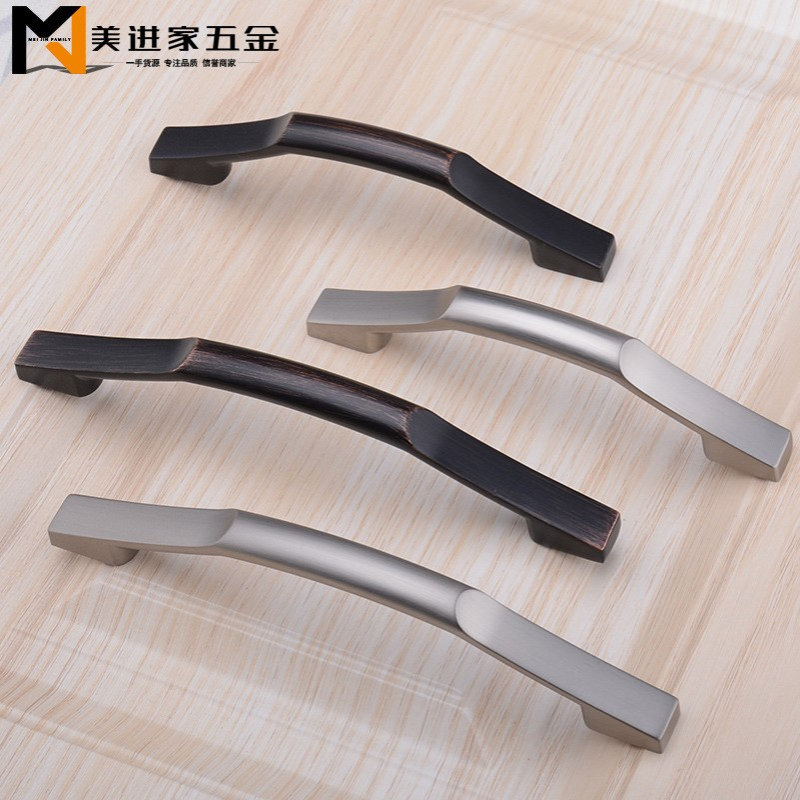 2019年新款现代简约衣柜门拉手实心拉丝工艺橱柜抽屉鞋柜五金把手