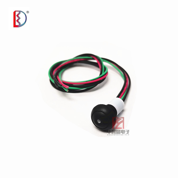 台湾 PAS6B2L1CAS2-5L3 自复位按钮开关 防水IP67带线 带灯