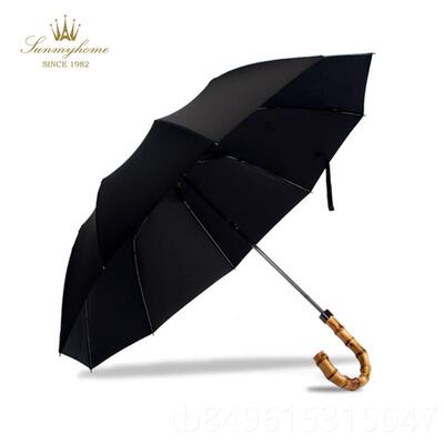 高档Snmyhme®经典马u刘家竹伞男女折叠o竹伞英式绅士阳藤光伞