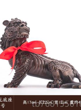 正品九华山镇山神兽黄铜谛件听摆地客藏王坐骑装厅办公室饰品开业