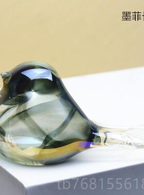 正品手工玻小璃小鸟琉璃摆件工艺品家居纯摆设饰品情人节品礼创意