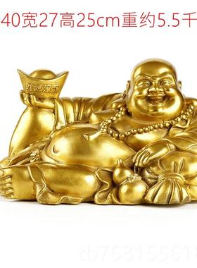 正品全铜弥勒佛像摆件用饰家家用神像客厅大肚开笑装佛业礼品中式