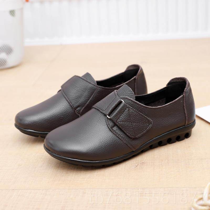 正品2025春秋新真鞋皮软底妈妈休闲款单女皮鞋平底大码43中老年鞋,女鞋,深口单鞋,淘宝优惠券,粉丝福利购,淘宝优惠卷