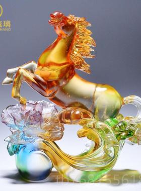 正品琉马工艺品办公室客厅酒柜装饰士摆件送领璃导生日礼物男高实