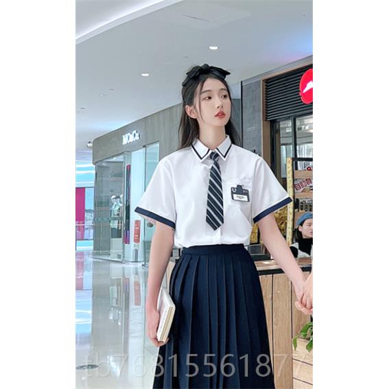 正品夏毕业照服初中生jk季制服套装院学风衬衫女裙高中生舞台班演
