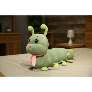 正品可爱毛毛大虫蚕宝宝号可骑毛具绒玩偶布娃娃睡床上抱枕女生儿