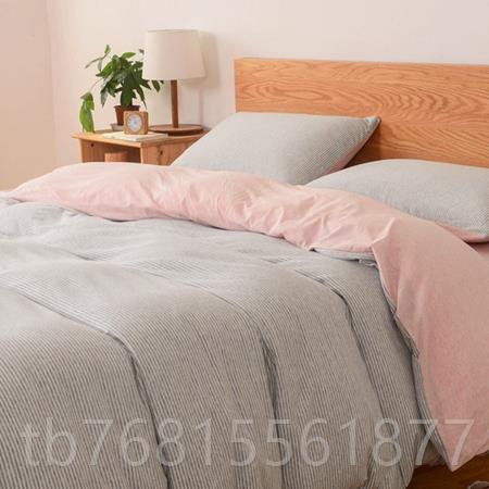 正品竺棉件套纯棉裸睡良品四双针织天棉单人1.8m床单床笠式床品三